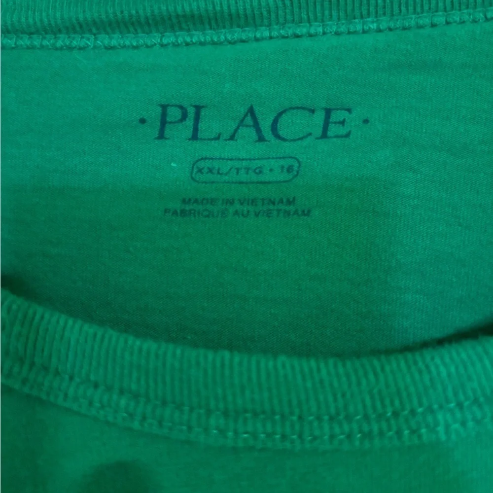 The Children's Place Boys Shirt XXL Christmas Dinosaur Green Long Sleeve